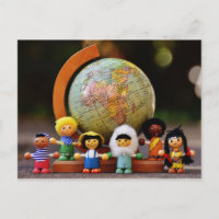 Different nationalities postcard