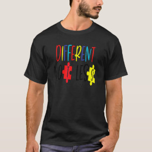 Different Not Less Autism Awareness Colourful Puzz T-Shirt