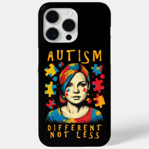 Different Not Less Autism Awareness Positive Quote iPhone 15 Pro Max Case