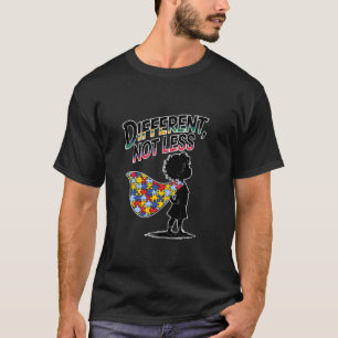 Different Not Less Autism Super Hero Kid Autism Aw T-Shirt
