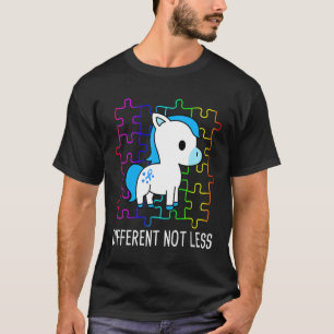 Different Not Less Month Ribbon Puzzle Autism T-Shirt