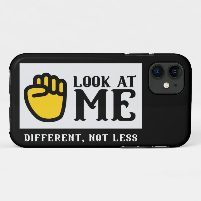 DIFFERENT, NOT LESS sign language awareness        Case-Mate iPhone Case (Back (Horizontal))