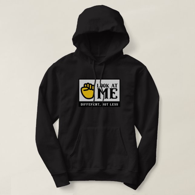 DIFFERENT, NOT LESS sign language awareness        Hoodie (Design Front)