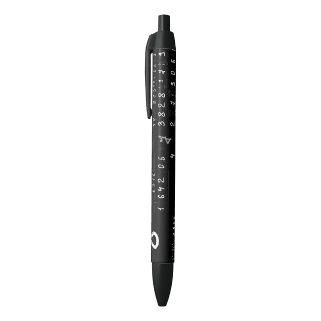 Different numbers in random order black ink pen (Top (Vertical))