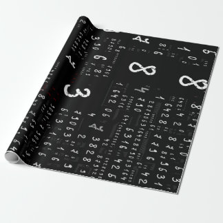 Different numbers in random order wrapping paper