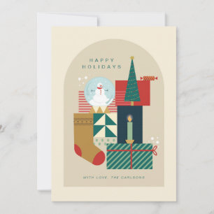 DIFFERENT OBJECTS OF A WONDERFUL HOLIDAY SEASON CARD