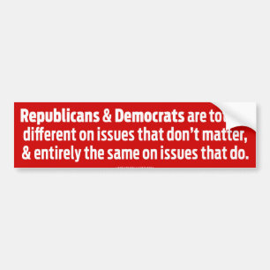 Different On What Doesn't Matter  Bumper Sticker