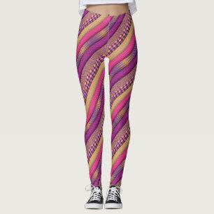 Different patterns pink colours leggings