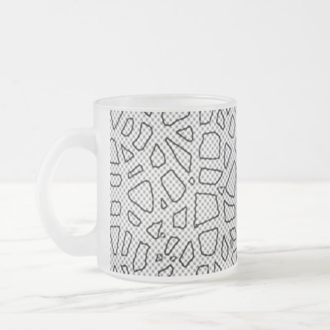 Different Shapes Frosted Glass Coffee Mug (Left)