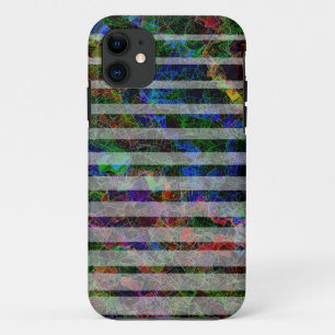 Different stripes and scratched squares of lines iPhone 11 case