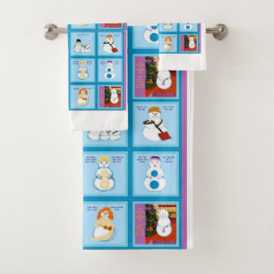 Different Strokes For Different Snow Folks squares Bath Towel Set