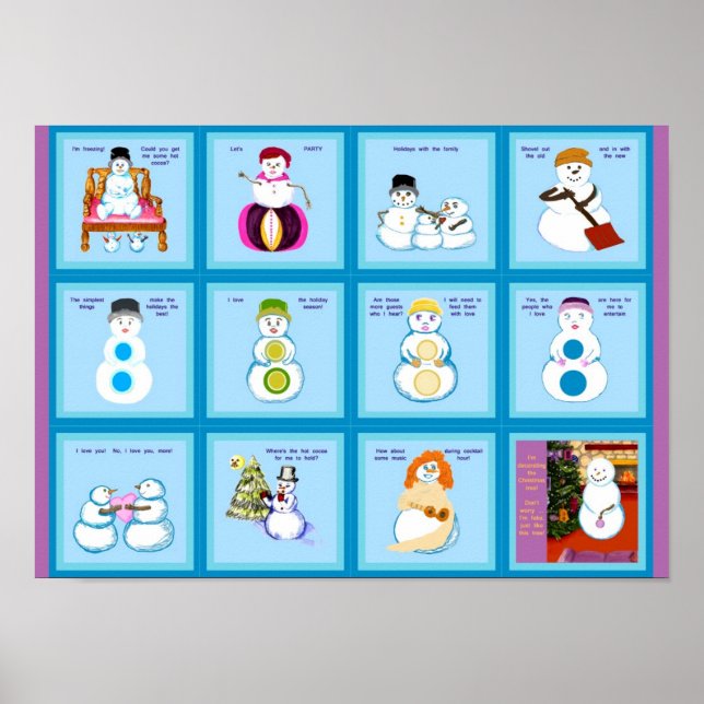 Different Strokes For Different Snow Folks squares Poster (Front)