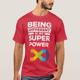 Different Super Power Neurodiversity ADHD Autism A T-Shirt