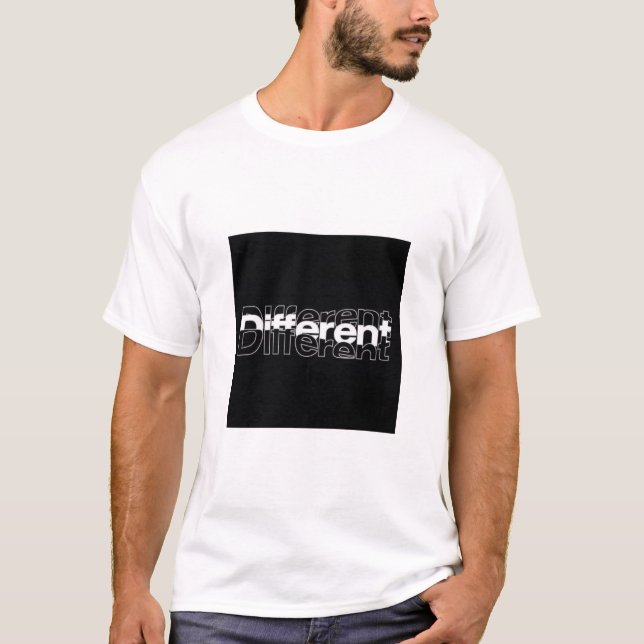 DIFFERENT TEXT PRINTED T-SHIRT (Front)