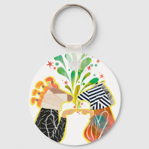 Different & Together Colourful Character Key Ring