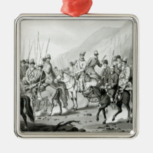 Different Tribes of Russian Cossacks Metal Tree Decoration