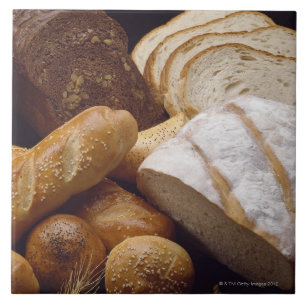 Different types of artisan bread tile