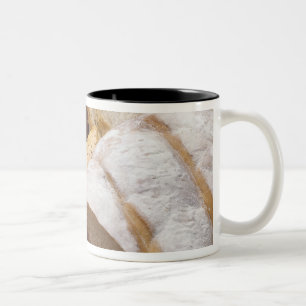 Different types of artisan bread Two-Tone coffee mug