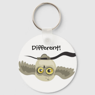 Different! Upside Down Owl Keychain
