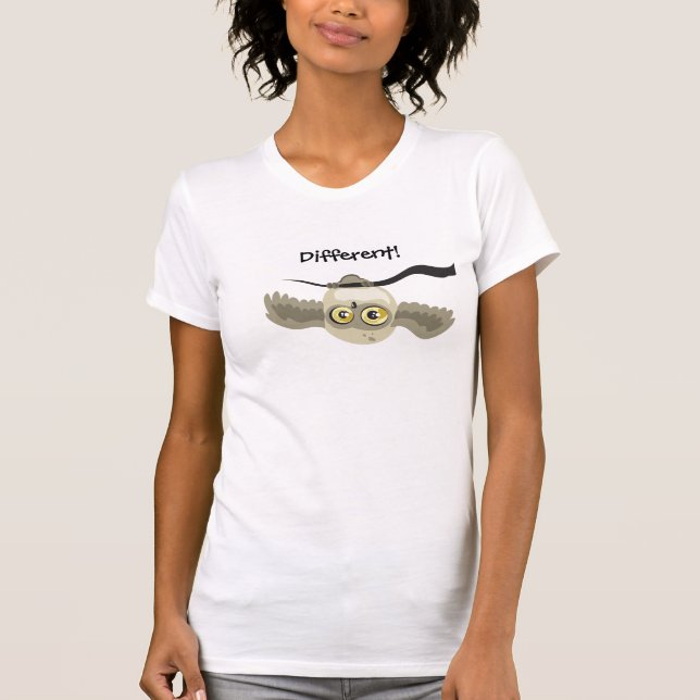 Different! Upside Down Owl Light Shirt (Front)