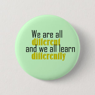 differently 6 cm round badge