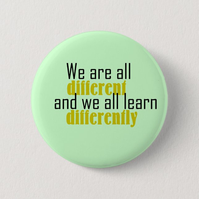 differently 6 cm round badge (Front)