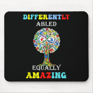 Differently Abled Equally Amazing Design Autism Aw Mouse Mat