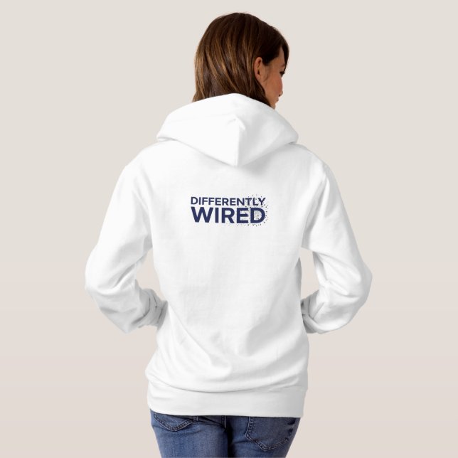 Differently Wired – Autism Awareness Month Blue  Hoodie (Back Full)