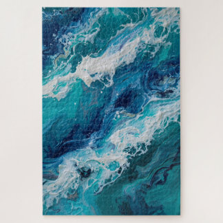 Difficult Abstract Ocean Wave Texture Puzzle