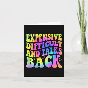 Difficult And Talks Back Mothers Day Mum Life  Card
