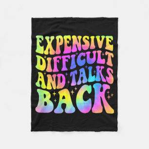 Difficult And Talks Back Mothers Day Mum Life Fleece Blanket