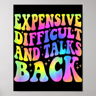 Difficult And Talks Back Mothers Day Mum Life Poster