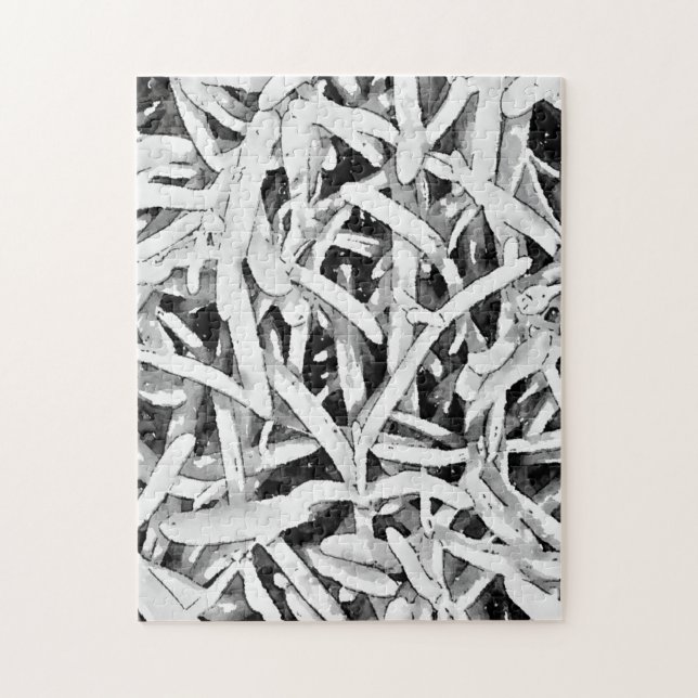 Difficult Botanical White Ice Plant Puzzle (Vertical)