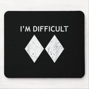 Difficult cool skiing stuff for men ski snowboard mouse mat