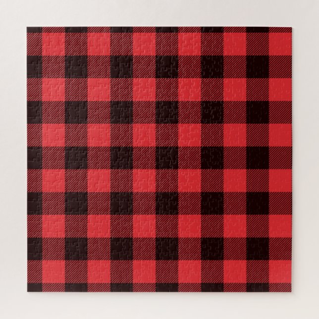 Difficult Jigsaw Puzzle - Lumberjack Plaid (Vertical)