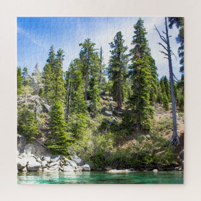 Difficult Lake Tahoe Forest Square Puzzle (Vertical)