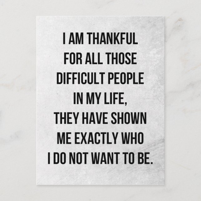 Difficult People Quote Postcard (Front)