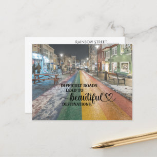 Difficult Roads Lead to Beautiful Destinations Postcard