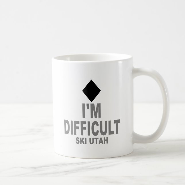 Difficult Ski Utah Coffee Mug (Right)