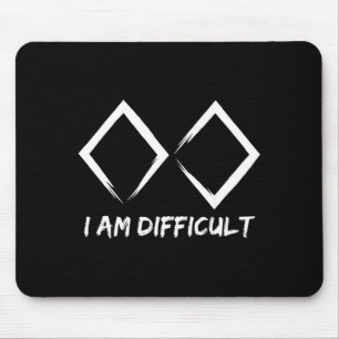Difficult skiing fun black diamonds mountains mouse mat