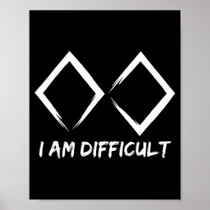 Difficult skiing fun black diamonds mountains poster