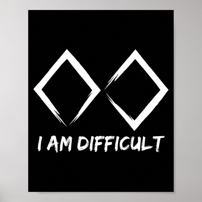 Difficult skiing fun black diamonds mountains poster (Front)