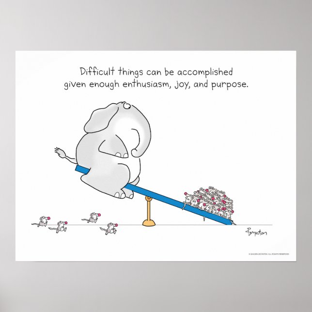 DIFFICULT THINGS by Sandra Boynton Poster (Front)