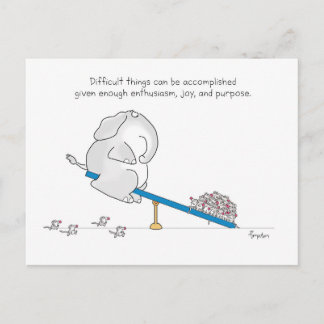 DIFFICULT THINGS POSTCARD