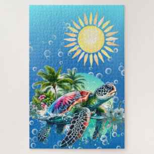 Difficult Whimsical Sea Turtle Jigsaw Puzzle