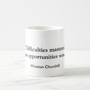 "Difficulties mastered..." Churchill Coffee Cup
