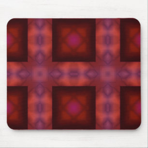 Diffuse Dark Red Tartan Pattern Mouse Mat