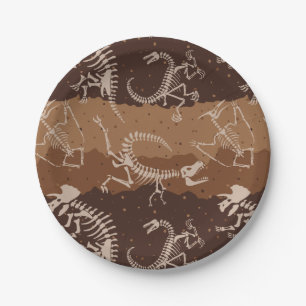 Dig Dino Dig Paper Plate