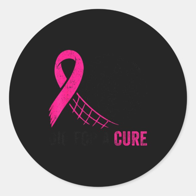 Dig For A Breast Cancer Awareness Volleyball Nk  Classic Round Sticker (Front)