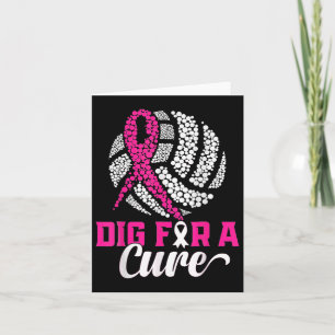 Dig For A Cure Breast Cancer Awareness Volleyball Card